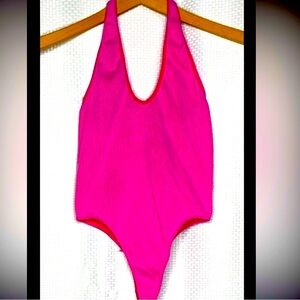 Wild Fable Halter Ribbed Bodysuit Large